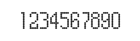 5×10数字点阵字体 ddN510AA1859