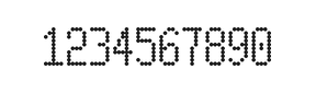 5×10数字点阵字体 ddN510AA1861
