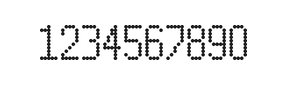 5×10数字点阵字体 ddN510AA1864