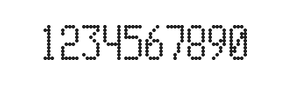 5×10数字点阵字体 ddN510AA1866