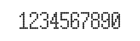 5×10数字点阵字体 ddN510AA1867