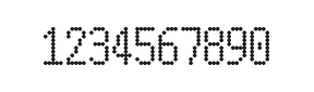 5×10数字点阵字体 ddN510AA1871