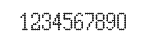 5×10数字点阵字体 ddN510AA1879