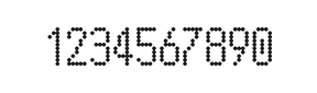 5×10数字点阵字体 ddN510AA1884