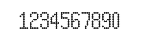 5×10数字点阵字体 ddN510AA1887