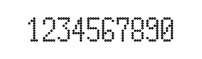 5×10数字点阵字体 ddN510AA1896
