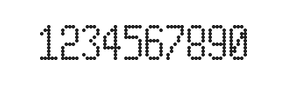 5×10数字点阵字体 ddN510AA1899