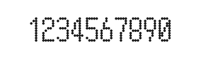 5×10数字点阵字体 ddN510AA1906