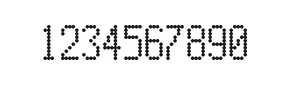 5×10数字点阵字体 ddN510AA1911