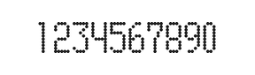 5×10数字点阵字体 ddN510AA1913