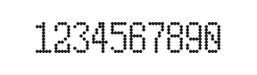 5×10数字点阵字体 ddN510AA1923