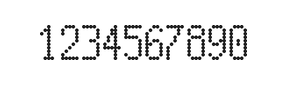 5×10数字点阵字体 ddN510AA1929