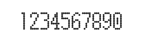5×10数字点阵字体 ddN510AA1938