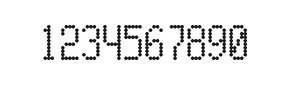 5×10数字点阵字体 ddN510AA1942