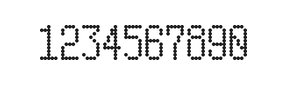 5×10数字点阵字体 ddN510AA1945