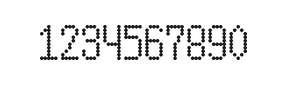 5×10数字点阵字体 ddN510AA1948