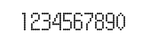 5×10数字点阵字体 ddN510AA1952