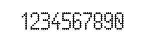 5×10数字点阵字体 ddN510AA1956