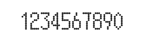5×10数字点阵字体 ddN510AA1958