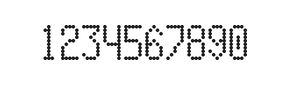 5×10数字点阵字体 ddN510AA1959