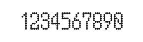 5×10数字点阵字体 ddN510AA1960