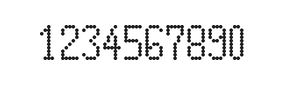 5×10数字点阵字体 ddN510AA1967