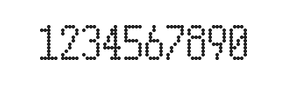 5×10数字点阵字体 ddN510AA1969