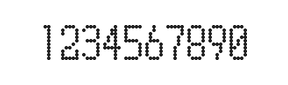 5×10数字点阵字体 ddN510AA1974