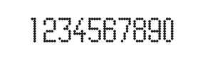 5×10数字点阵字体 ddN510AA1980