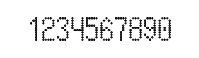 5×10数字点阵字体 ddN510AA1981