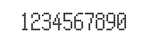 5×10数字点阵字体 ddN510AA1982