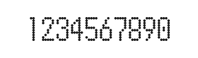 5×10数字点阵字体 ddN510AA1984