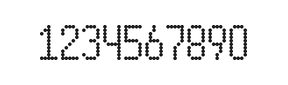 5×10数字点阵字体 ddN510AA1988