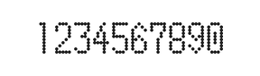 5×10数字点阵字体 ddN510AA1989