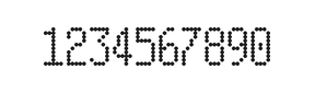 5×10数字点阵字体 ddN510AA1995