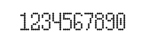 5×10数字点阵字体 ddN510AA1996