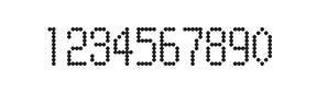 5×10数字点阵字体 ddN510AA1997