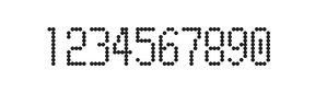 5×10数字点阵字体 ddN510AA2000