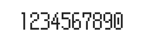 5×10数字点阵字体 ddN510AB0001
