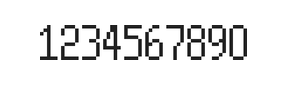 5×10数字点阵字体 ddN510AB0004