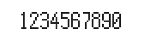 5×10数字点阵字体 ddN510AB0010
