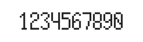 5×10数字点阵字体 ddN510AB0015