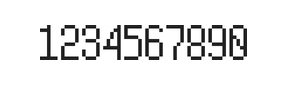 5×10数字点阵字体 ddN510AB0019