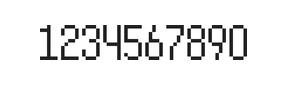 5×10数字点阵字体 ddN510AB0020