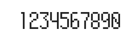 5×10数字点阵字体 ddN510AB0029