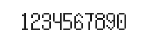 5×10数字点阵字体 ddN510AB0052