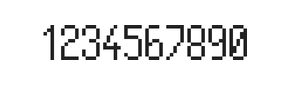 5×10数字点阵字体 ddN510AB0056