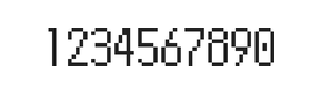 5×10数字点阵字体 ddN510AB0058