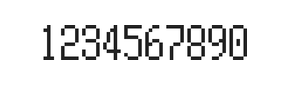 5×10数字点阵字体 ddN510AB0060