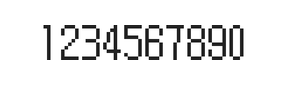 5×10数字点阵字体 ddN510AB0067